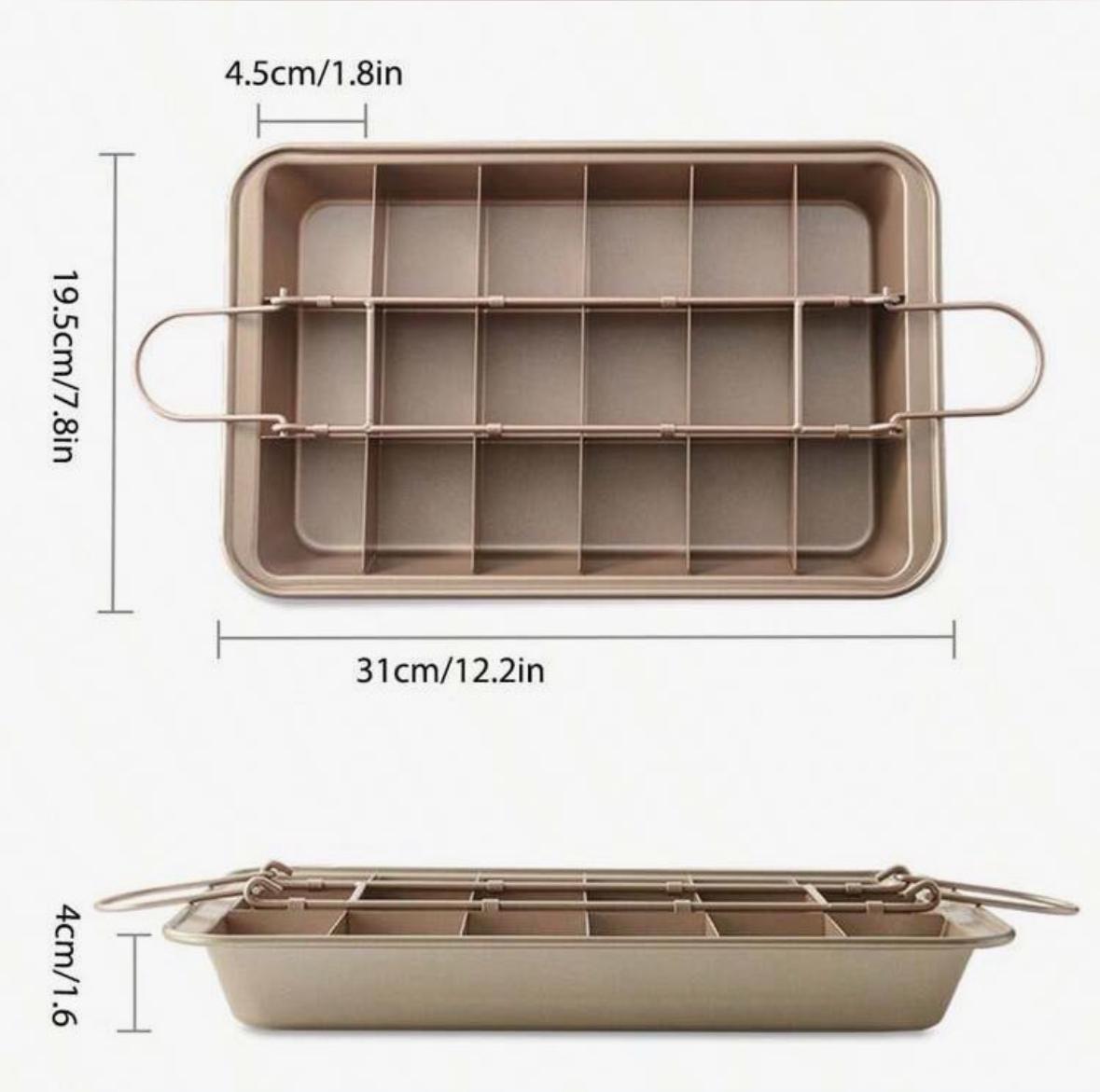 Molde de aluminio para Brownies